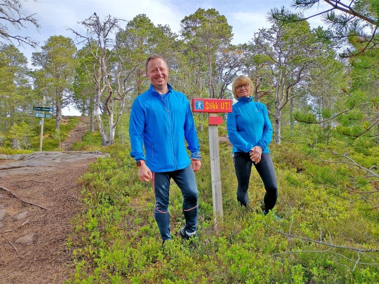 Runar Frostad og Kari Hoset på Åsnakken.